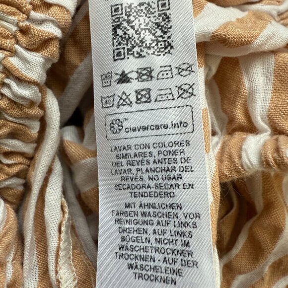 Topshop Textured Bandeau Beach Maxi Dress in Brown Stripe Women's 0-2 Seersucker - Picture 16 of 16